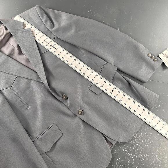 VTG Pagano West Suit Men 42R Dark Gray Poly Gab Smiles Western 33" Waist NWT USA - Picture 6 of 16
